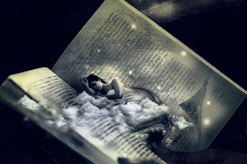 Woman reading book in bed